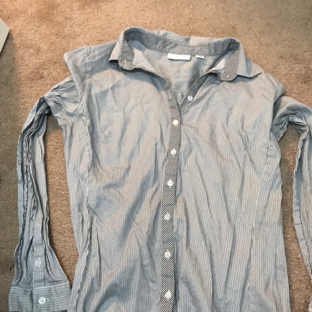 Black and White stripe button up